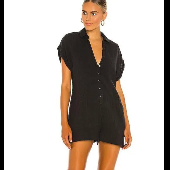 L*SPACE black cotton gauze romper/XL/great condition! - Picture 1 of 7